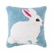 12&#x22; x 12&#x22; Easter Bunny Hooked Pillow